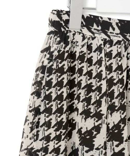 L size ONWARD(大きいサイズ) / エルサイズオンワード ミニ・ひざ丈スカート | 【洗える】ハウンドトゥースアートプリント ギャザー スカート | 詳細15