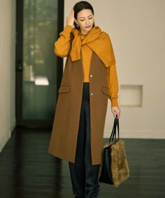 L size ONWARD(大きいサイズ) / エルサイズオンワード ベスト | 【カタログ掲載】Super100sライトビーバー ジレ