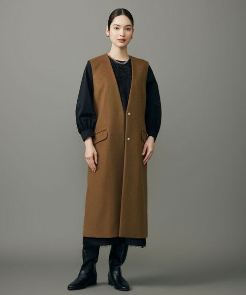 L size ONWARD(大きいサイズ) / エルサイズオンワード ベスト | 【カタログ掲載】Super100sライトビーバー ジレ | 詳細2