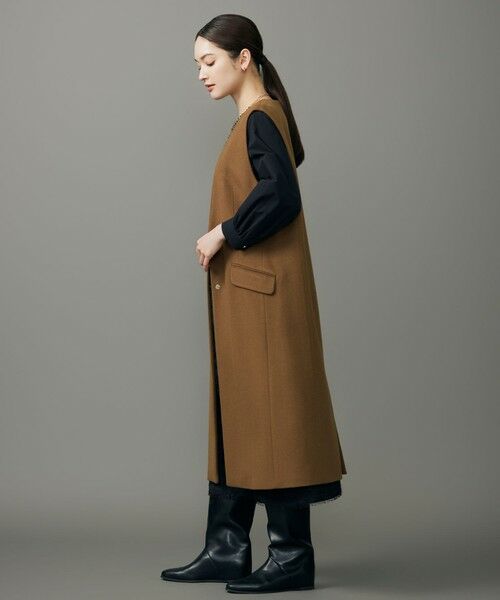 L size ONWARD(大きいサイズ) / エルサイズオンワード ベスト | 【カタログ掲載】Super100sライトビーバー ジレ | 詳細3