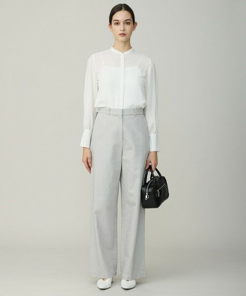 L size ONWARD(大きいサイズ) / エルサイズオンワード シャツ・ブラウス | セルロースシルクビエラ ボウタイ付きブラウス | 詳細4