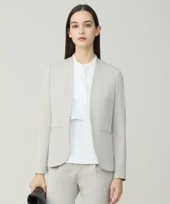 L size ONWARD(大きいサイズ) / エルサイズオンワード シャツ・ブラウス | ストレッチジョーゼット ラッフルディテール ブラウス