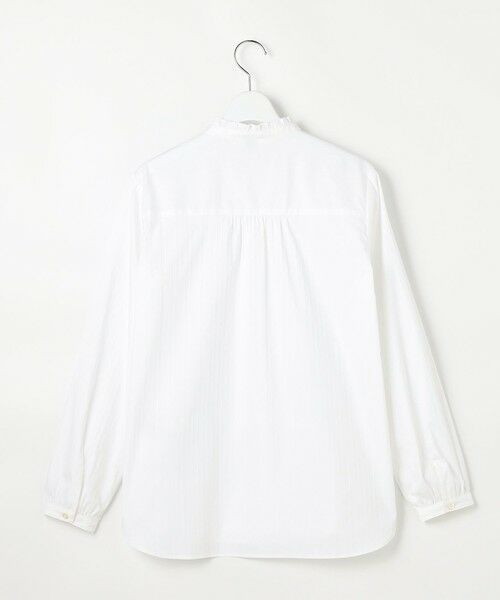 L size ONWARD(大きいサイズ) / エルサイズオンワード シャツ・ブラウス | BEZコットンナイロン ストライプ フリル襟 ブラウス | 詳細8