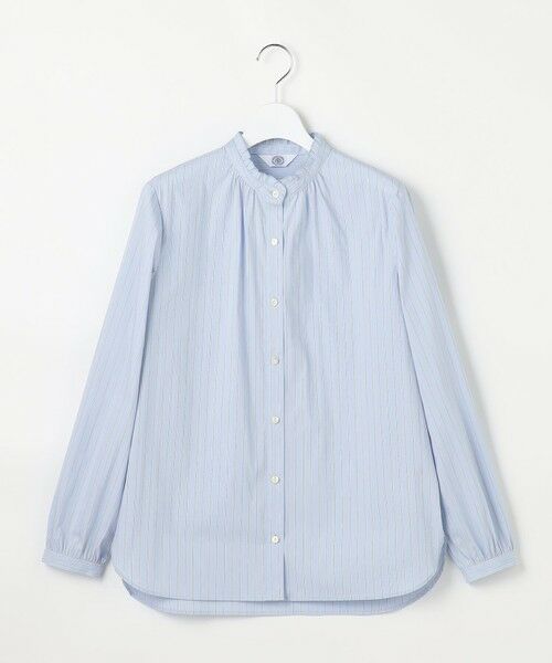 L size ONWARD(大きいサイズ) / エルサイズオンワード シャツ・ブラウス | BEZコットンナイロン ストライプ フリル襟 ブラウス | 詳細22