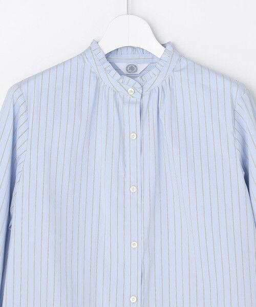 L size ONWARD(大きいサイズ) / エルサイズオンワード シャツ・ブラウス | BEZコットンナイロン ストライプ フリル襟 ブラウス | 詳細17