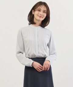 L size ONWARD(大きいサイズ) / エルサイズオンワード シャツ・ブラウス | ソフトジョーゼット ストライプ プリント ブラウス