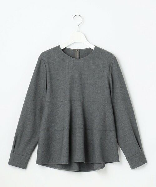 L size ONWARD(大きいサイズ) / エルサイズオンワード シャツ・ブラウス | 【SHIHOさん着用】ソフトウールブレンドペプラム ブラウス | 詳細11