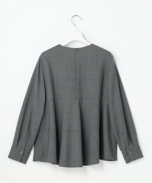 L size ONWARD(大きいサイズ) / エルサイズオンワード シャツ・ブラウス | 【SHIHOさん着用】ソフトウールブレンドペプラム ブラウス | 詳細15