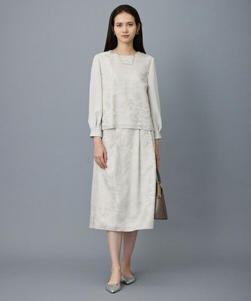 L size ONWARD(大きいサイズ) / エルサイズオンワード シャツ・ブラウス | 【カタログ掲載・セットアップ対応】フラワーオパールプリントブロッキング ブラウス | 詳細9