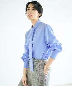 L size ONWARD(大きいサイズ) / エルサイズオンワード シャツ・ブラウス | 【カタログ掲載】ナチュラルタッチボウタイ ブラウス