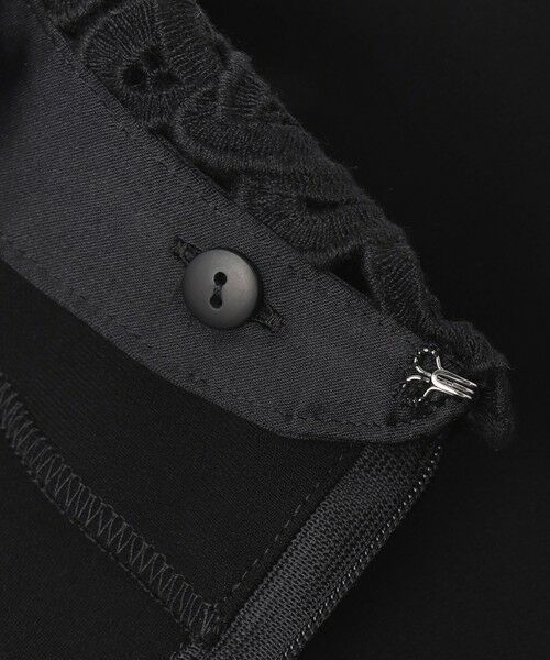 L size ONWARD(大きいサイズ) / エルサイズオンワード シャツ・ブラウス | 【セットアップ対応/洗える】トリアセダブルジョーゼット 2WAYレース襟 ペプラムブラウス | 詳細9