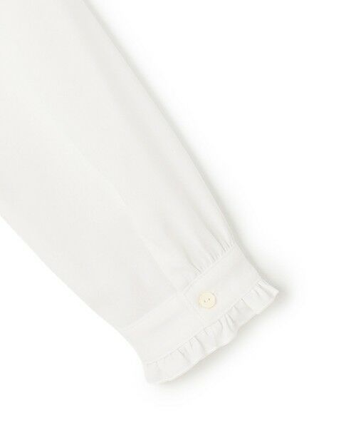 L size ONWARD(大きいサイズ) / エルサイズオンワード シャツ・ブラウス | 【洗える】バックサテンアムンゼン フリルデザインシャツ | 詳細10