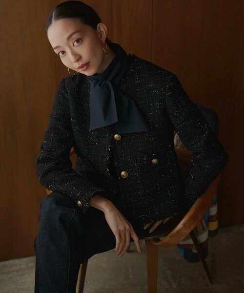 L size ONWARD(大きいサイズ) / エルサイズオンワード シャツ・ブラウス | 【滝沢眞規子さん着用/Oggi掲載】ストレッチライトタイプライター 2WAY ボウタイブラウス | 詳細17