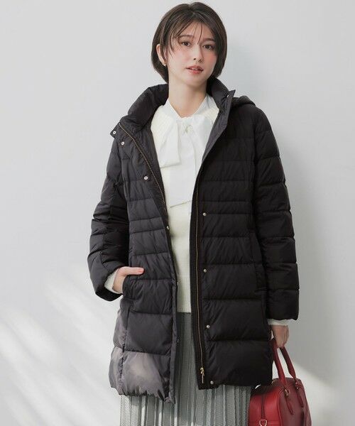 L size ONWARD(大きいサイズ) / エルサイズオンワード ダウンジャケット・ベスト | 【2WAY】シルキータフタロング ダウン | 詳細3