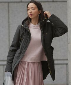 L size ONWARD(大きいサイズ) / エルサイズオンワード ダウンジャケット・ベスト | 【一部店舗限定/滝沢眞規子さん着用/撥水加工】ミリタリー フーデット ダウンコート