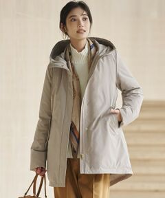 L size ONWARD(大きいサイズ) / エルサイズオンワード ダウンジャケット・ベスト | 【一部店舗限定/滝沢眞規子さん着用/撥水加工】ミリタリー フーデット ダウンコート