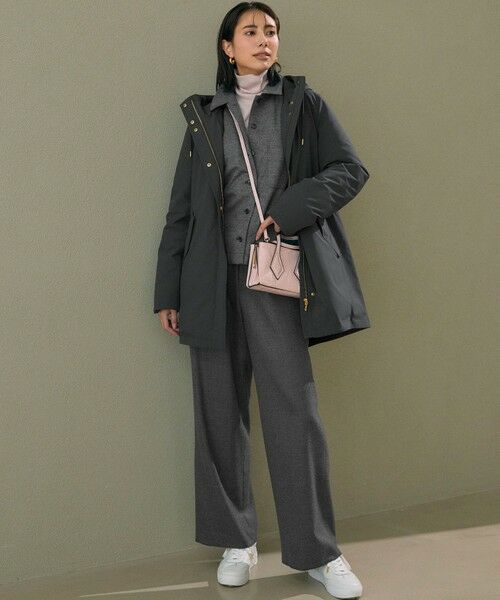 L size ONWARD(大きいサイズ) / エルサイズオンワード ダウンジャケット・ベスト | 【一部店舗限定/滝沢眞規子さん着用/撥水加工】ミリタリー フーデット ダウンコート | 詳細2