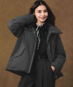 L size ONWARD(大きいサイズ) / エルサイズオンワード ダウンジャケット・ベスト | 【一部店舗限定/滝沢眞規子さん着用/撥水加工】ミリタリー Aライン ダウンコート