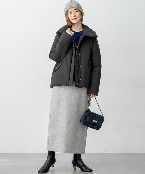 L size ONWARD(大きいサイズ) / エルサイズオンワード ダウンジャケット・ベスト | 【一部店舗限定/滝沢眞規子さん着用/撥水加工】ミリタリー Aライン ダウンコート | 詳細7