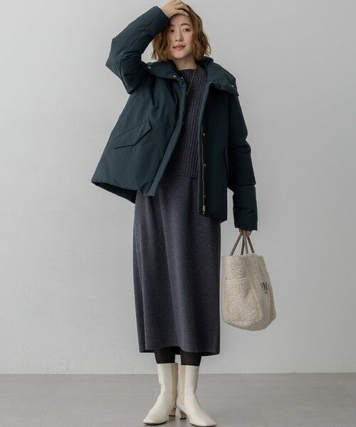 L size ONWARD(大きいサイズ) / エルサイズオンワード ダウンジャケット・ベスト | 【一部店舗限定/滝沢眞規子さん着用/撥水加工】ミリタリー Aライン ダウンコート | 詳細24