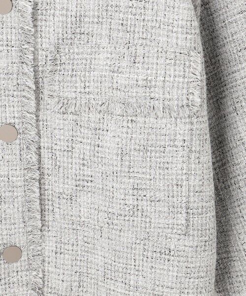L size ONWARD(大きいサイズ) / エルサイズオンワード ノーカラージャケット | ライトブッチャーツイード ノーカラージャケット | 詳細7