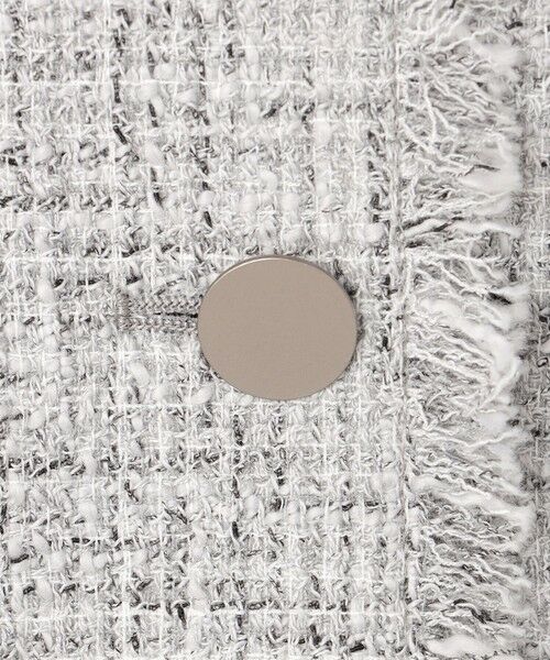 L size ONWARD(大きいサイズ) / エルサイズオンワード ノーカラージャケット | ライトブッチャーツイード ノーカラージャケット | 詳細8