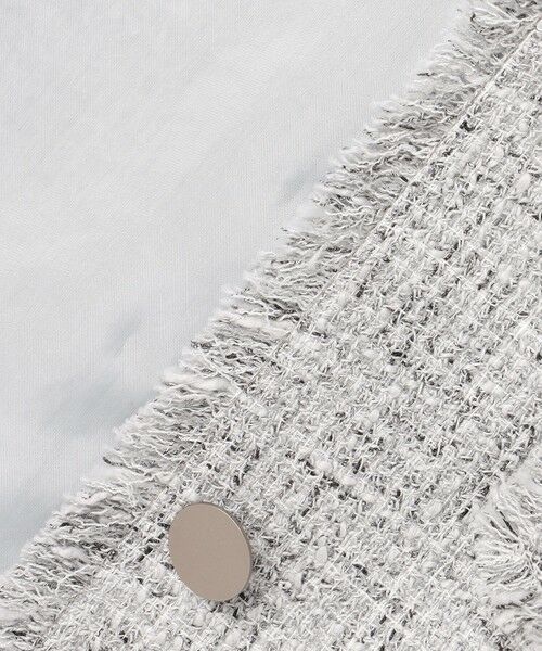 L size ONWARD(大きいサイズ) / エルサイズオンワード ノーカラージャケット | ライトブッチャーツイード ノーカラージャケット | 詳細9