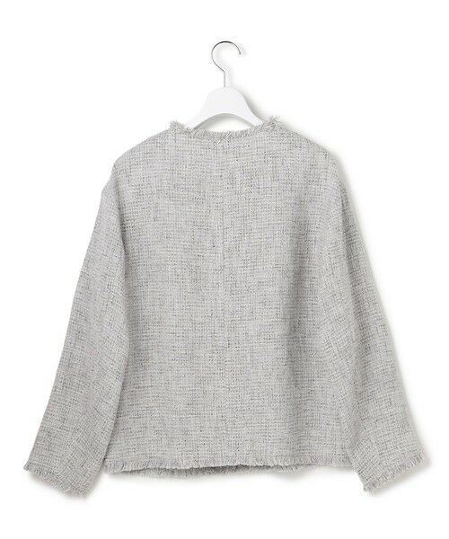 L size ONWARD(大きいサイズ) / エルサイズオンワード ノーカラージャケット | ライトブッチャーツイード ノーカラージャケット | 詳細3