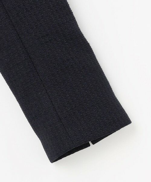 L size ONWARD(大きいサイズ) / エルサイズオンワード ノーカラージャケット | リップルボーダーストレッチ ジャケット | 詳細10