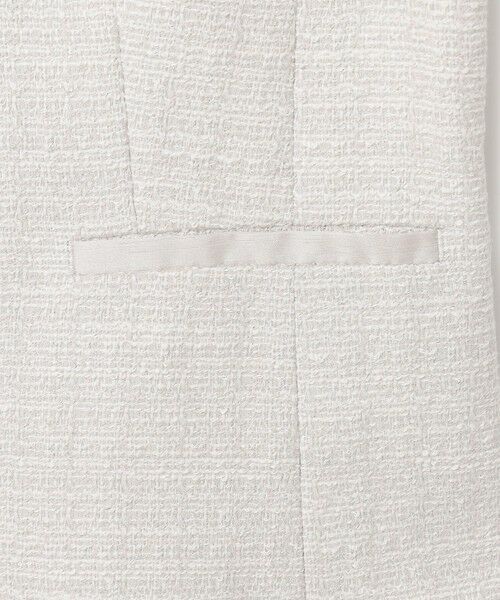 L size ONWARD(大きいサイズ) / エルサイズオンワード ノーカラージャケット | 【セットアップ対応】ライトシャインツイード ノーカラージャケット | 詳細13