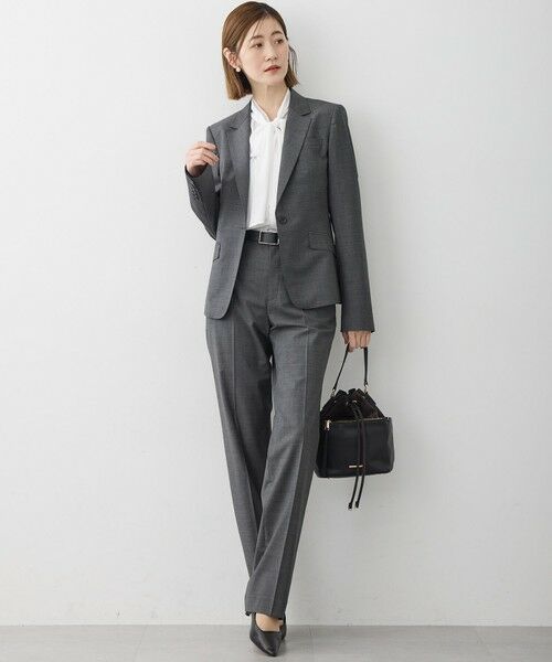 L size ONWARD(大きいサイズ) / エルサイズオンワード テーラードジャケット | 【セットアップ対応】ファインネスウール 一つ釦 ジャケット | 詳細4