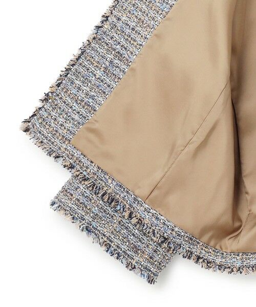 L size ONWARD(大きいサイズ) / エルサイズオンワード ノーカラージャケット | GIOLICAツイード ノーカラー ジャケット | 詳細22