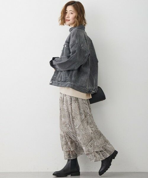 L size ONWARD(大きいサイズ) / エルサイズオンワード Gジャン・デニムジャケット | 【滝沢眞規子さん着用/RED CARD TOKYO×23区】オーバーサイズ デニム ジャケット | 詳細6