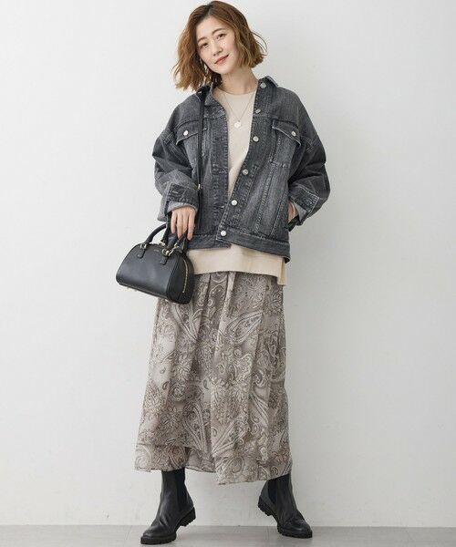 L size ONWARD(大きいサイズ) / エルサイズオンワード Gジャン・デニムジャケット | 【滝沢眞規子さん着用/RED CARD TOKYO×23区】オーバーサイズ デニム ジャケット | 詳細2