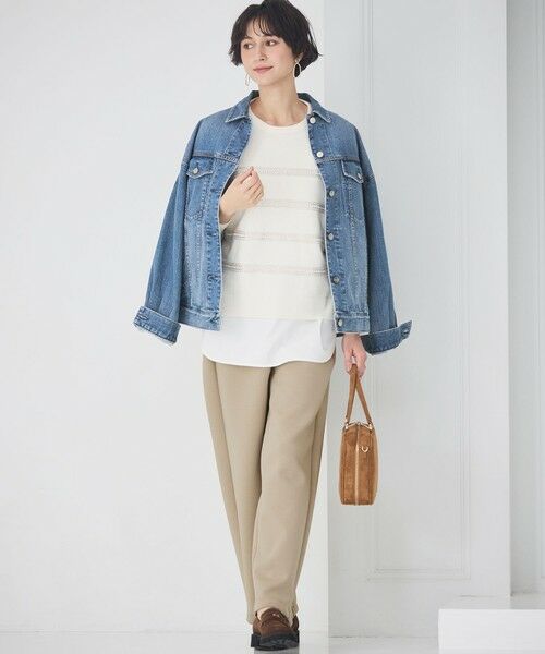 L size ONWARD(大きいサイズ) / エルサイズオンワード Gジャン・デニムジャケット | 【滝沢眞規子さん着用/RED CARD TOKYO×23区】オーバーサイズ デニム ジャケット | 詳細5