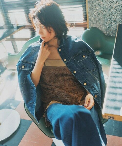 L size ONWARD(大きいサイズ) / エルサイズオンワード Gジャン・デニムジャケット | 【滝沢眞規子さん着用/RED CARD TOKYO×23区】オーバーサイズ デニム ジャケット | 詳細26