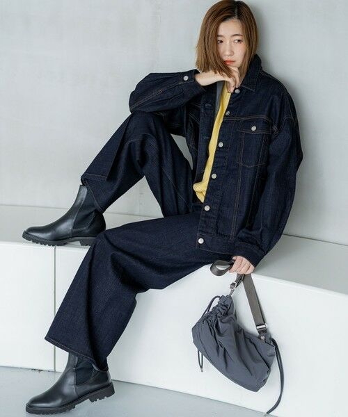 L size ONWARD(大きいサイズ) / エルサイズオンワード Gジャン・デニムジャケット | 【滝沢眞規子さん着用/RED CARD TOKYO×23区】オーバーサイズ デニム ジャケット | 詳細23