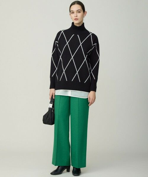 L size ONWARD(大きいサイズ) / エルサイズオンワード カットソー | サテンラッセルコンビ カットソー | 詳細5