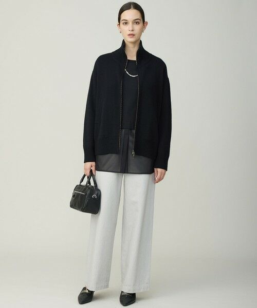 L size ONWARD(大きいサイズ) / エルサイズオンワード カットソー | サテンラッセルコンビ カットソー | 詳細9