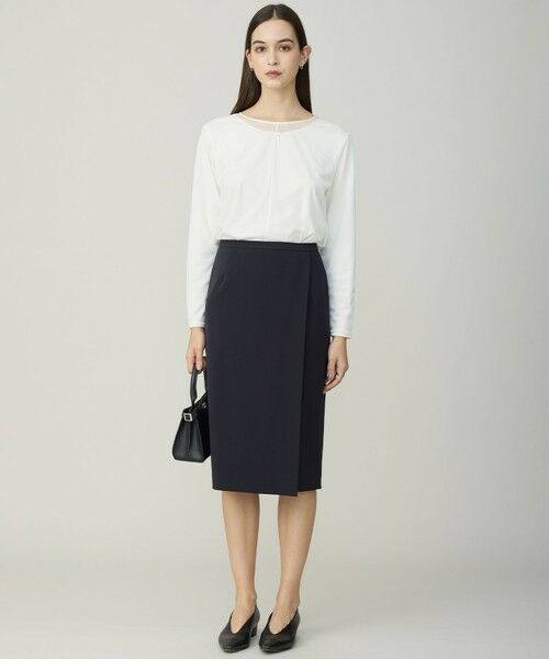 L size ONWARD(大きいサイズ) / エルサイズオンワード カットソー | イージージョーゼット シアーレイヤードカットソー | 詳細1