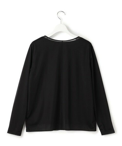 L size ONWARD(大きいサイズ) / エルサイズオンワード カットソー | イージージョーゼット シアーレイヤードカットソー | 詳細11