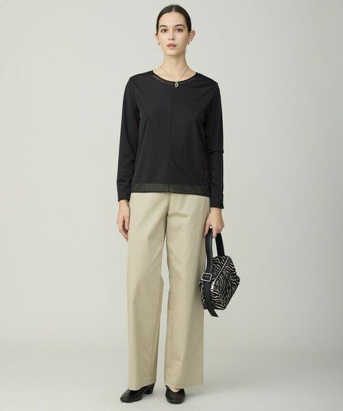 L size ONWARD(大きいサイズ) / エルサイズオンワード カットソー | イージージョーゼット シアーレイヤードカットソー | 詳細5