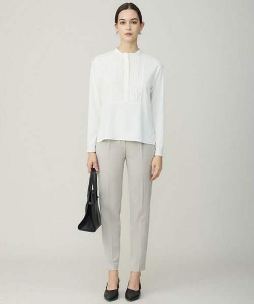 L size ONWARD(大きいサイズ) / エルサイズオンワード カットソー | イージージョーゼット ピンタックカットソー | 詳細1