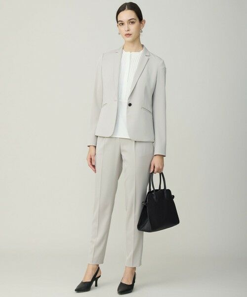 L size ONWARD(大きいサイズ) / エルサイズオンワード カットソー | イージージョーゼット ピンタックカットソー | 詳細3