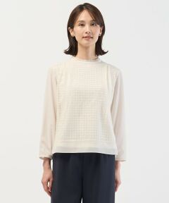 L size ONWARD(大きいサイズ) / エルサイズオンワード カットソー | レースコンビ カットソー