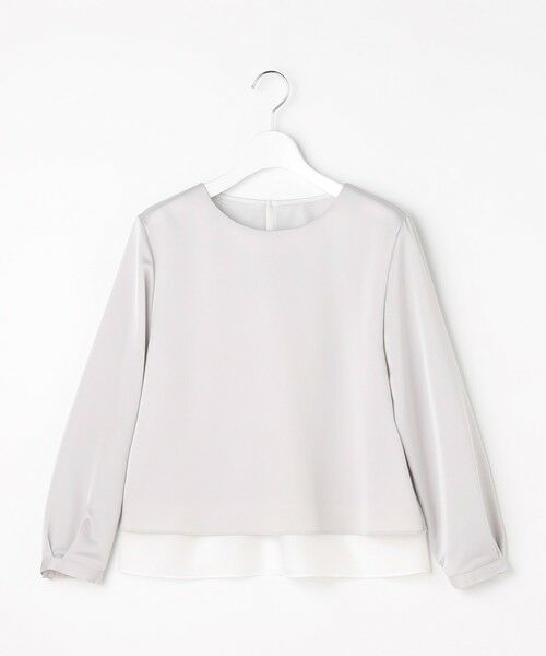 L size ONWARD(大きいサイズ) / エルサイズオンワード カットソー | ハンマーサテン カットソー | 詳細14