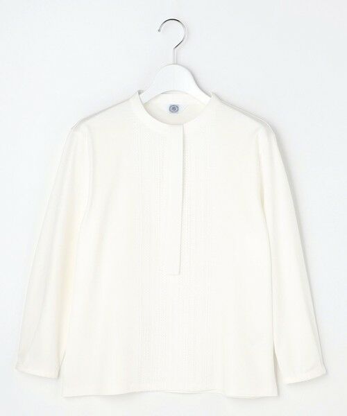 L size ONWARD(大きいサイズ) / エルサイズオンワード カットソー | レースコンビ ボウタイ カットソー | 詳細4