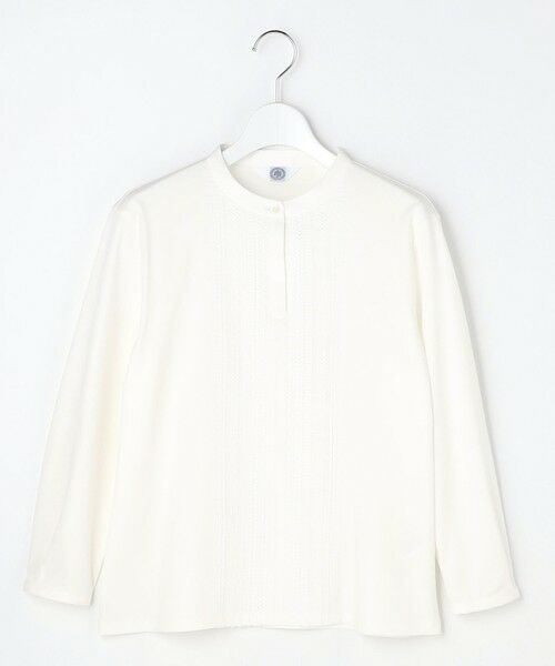 L size ONWARD(大きいサイズ) / エルサイズオンワード カットソー | レースコンビ ボウタイ カットソー | 詳細5