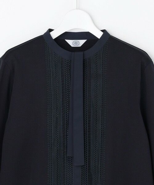 L size ONWARD(大きいサイズ) / エルサイズオンワード カットソー | レースコンビ ボウタイ カットソー | 詳細10