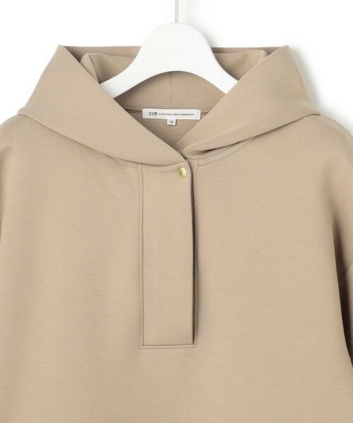 L size ONWARD(大きいサイズ) / エルサイズオンワード パーカー | 【洗える】コットンエアーダンボール ドロスト フーディー | 詳細9